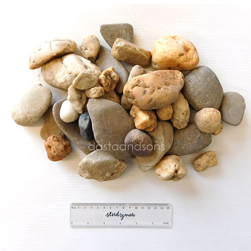 Mixed Colour River Pebbles Oversize